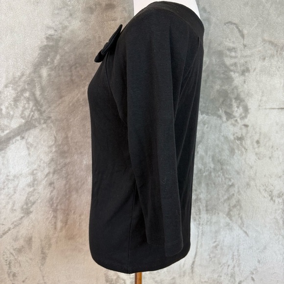 Elegant Coquette Girl Dressy Bow 3/4 Sleeve Sweater Top Wmn’s S - Picture 8 of 11